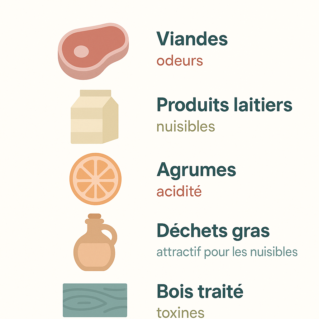 Quels déchets il vaut mieux éviter dans un composteur ?